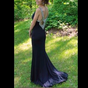 Long black gown